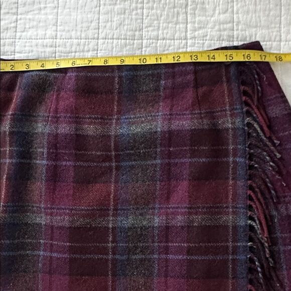 Vintage Talbots Women’s Wool Plaid Skirt Made in Hong Kong Italian Fabric Sz.12 - Picture 8 of 10